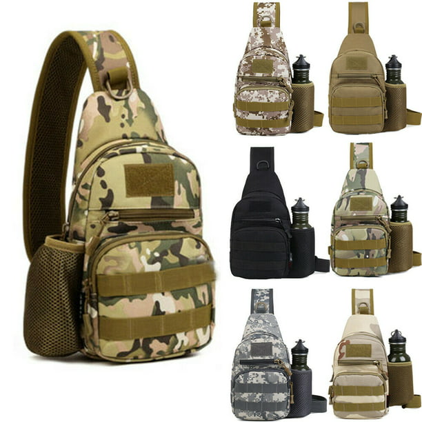 Mens Tactical Sling Chest Bag Assault Pack Messenger Shoulder Bag Molle Backpack